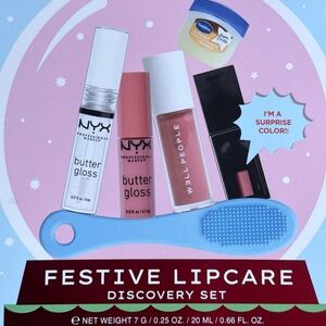 Sealed lipcare set - nyx, well people, elf, vaseline
